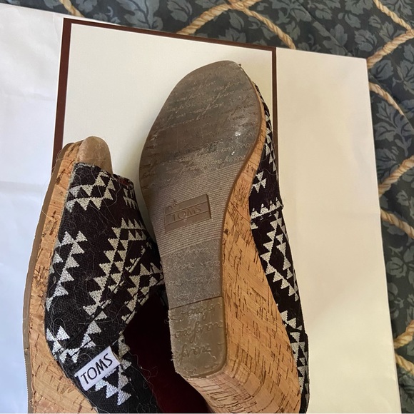 Toms black and silver wedges - Picture 5 of 7